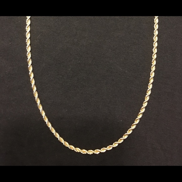 Gold chain 14k stamped rope chain 20in 4mm - Picture 2 of 4